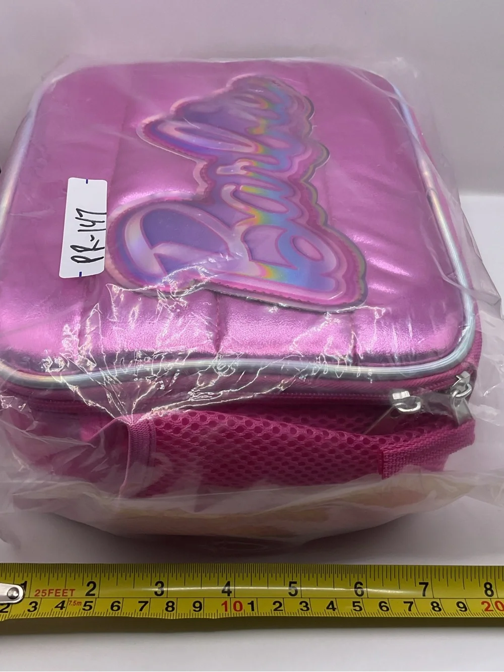Barbie NWT (Factory Wrapped) Branded Holographic‎ Pink Soft Lunch Box